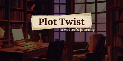 A writer typing a novel on a vintage typewriter